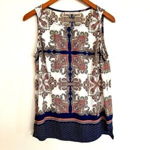 41 Hawthorn Multicolored Paisley Sleeveless Top Size Medium
